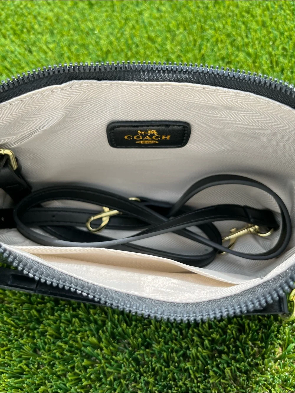 Coach Black Signature Canvas Bag